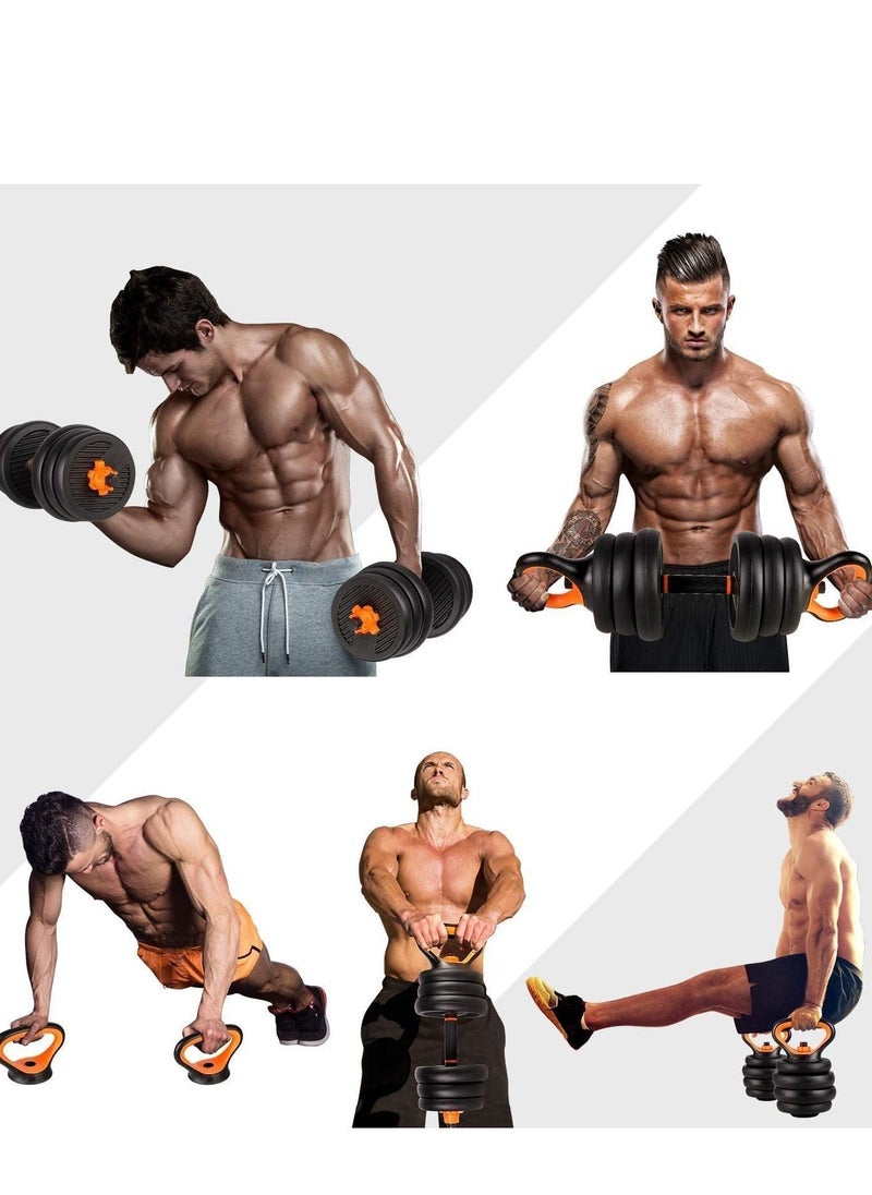 Maston - 4 in 1 Dumbbells Set Fitness and Home Work Dumbbell Set/Barbell/Kettlebell/Push-Up Stands Set/15 kg / 33 LB - Image 1
