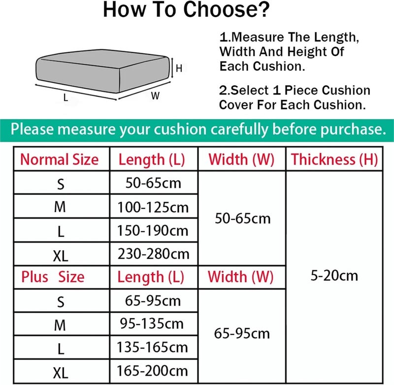 Waterproof Sofa Seat Cushion Cover Furniture Protector Washable Removable for Sofa Couch Cushion Covers(Color4,Plus Size (XL)-1pc) - Image 4