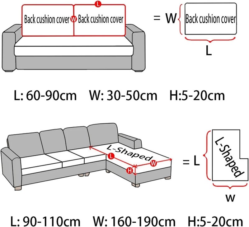 Waterproof Sofa Seat Cushion Cover Furniture Protector Washable Removable for Sofa Couch Cushion Covers(Color4,Plus Size (XL)-1pc) - Image 5