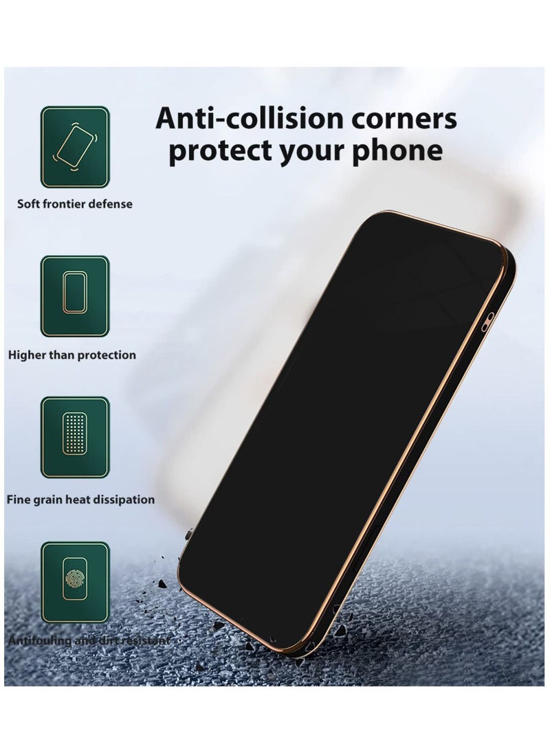 Generic - OPPO Reno 8 5G Black Mobile Phone Case Cover, Luxury Plating Soft Back Cover, Raised Full Camera Protection - Image 1
