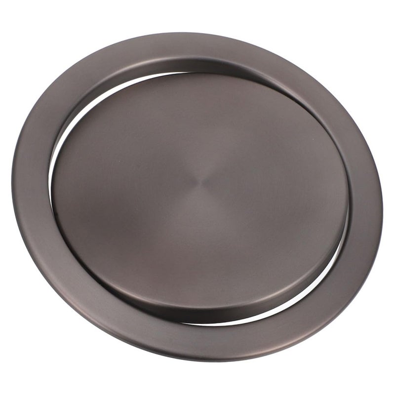 Recessed Countertop Garbage Can Lid Built In Stainless Steel Flap Cover Gunmetal Gray - Image 2