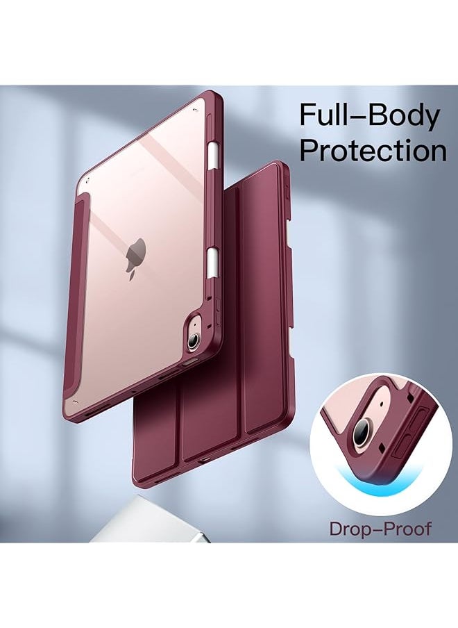 Case For Ipad Air 11-Inch M2 2024 Ipad Air 5 4 2022 2020 5Th 4Th 10.9-Inch With Pencil Holder Clear Transparent Back Slim Stand Shockproof Tablet Cover Auto Wake Sleep Wine - pzsku/Z5AAF4F8C6527BA7ADFCCZ/45/_/1740497100/33fc04ca-dd7c-42a3-a8de-2488d12b657f