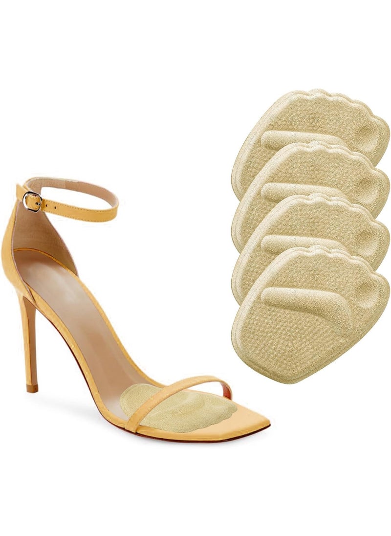 Meetion Metatarsal Pads Women, Gel Ball of Foot Cushions for Pain Relief in Shoes, Non-Slip Heel Inserts, One Size Fits All (2 Pairs, Beige)  - Image 1