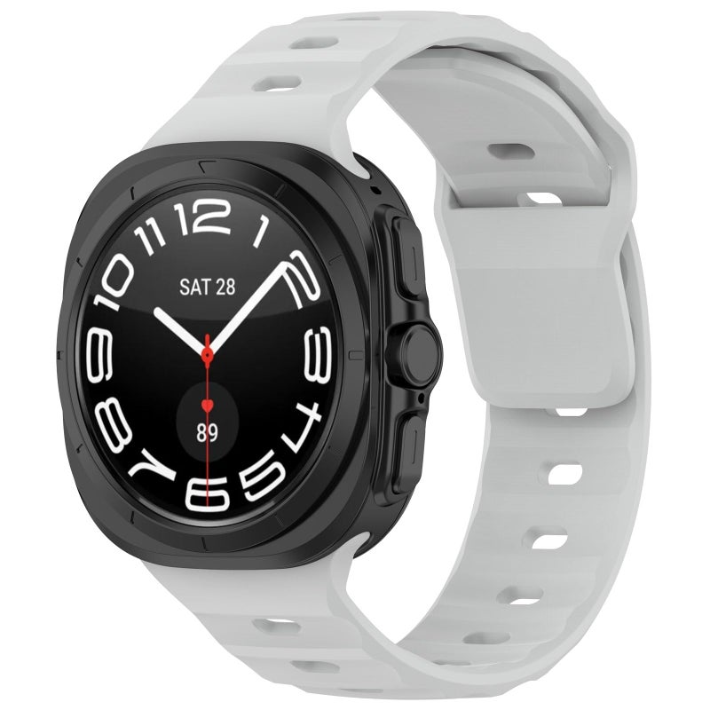 Vurtboly Sport Silicone Band Compatible with Samsung Galaxy Watch 7 Ultra 2024, No Gap Waterproof Breathable Strap for Galaxy Watch Ultra 47mm Men & Women - Image 1
