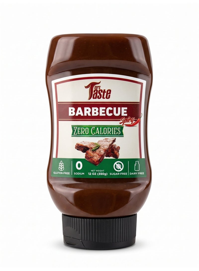 Mrs Taste Sugar Free Zero Calories, Zero Sodium, Zero Sugar, High Fiber, Keto Friendly, Paleo Friendly, Condiments and Sauces (SPICY BBQ) 350gm