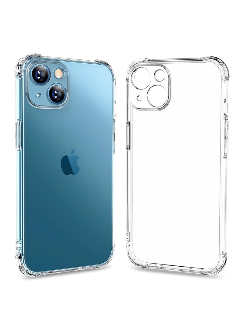 Apple iPhone 13 Mini Clear Silicone Back Cover with Protective Edges and Back Compatible with Apple iPhone 13 Mini (5.4 inch) (Clear)  - Image 1