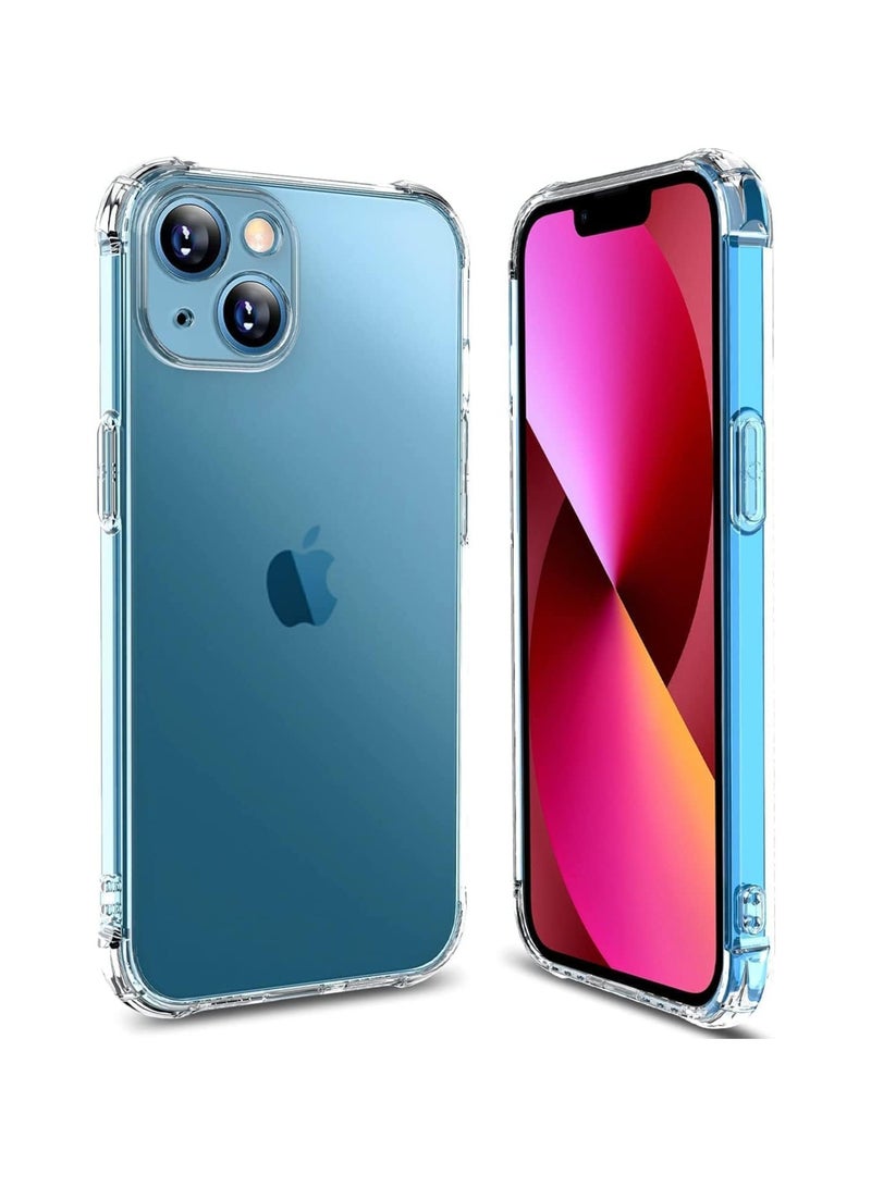 Apple iPhone 13 Mini Clear Silicone Back Cover with Protective Edges and Back Compatible with Apple iPhone 13 Mini (5.4 inch) (Clear)  - Image 3