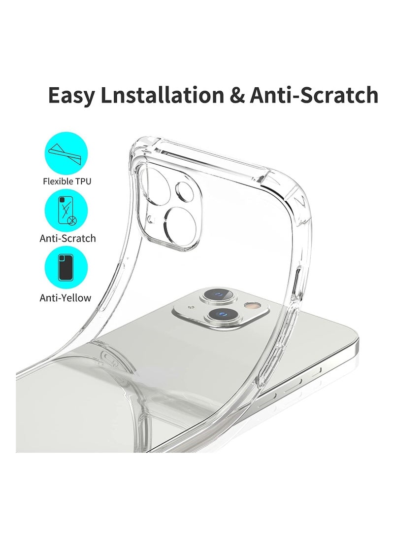 Apple iPhone 13 Mini Clear Silicone Back Cover with Protective Edges and Back Compatible with Apple iPhone 13 Mini (5.4 inch) (Clear)  - Image 5