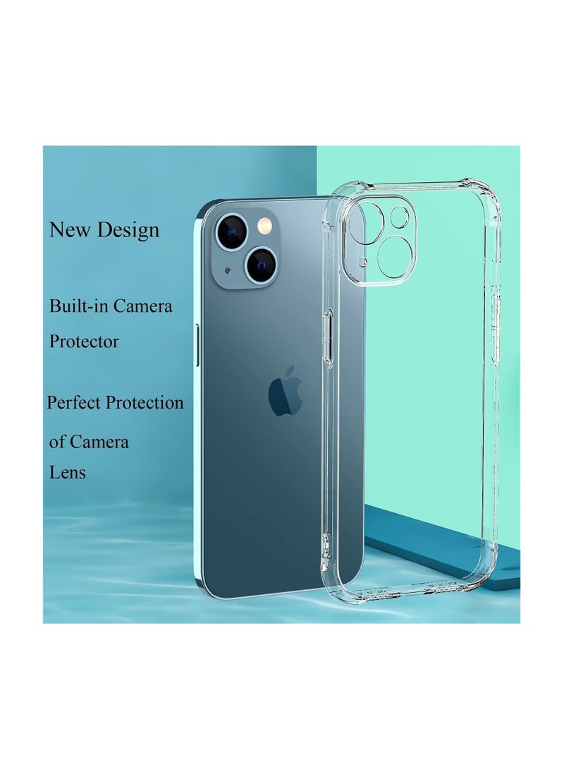 Apple iPhone 13 Mini Clear Silicone Back Cover with Protective Edges and Back Compatible with Apple iPhone 13 Mini (5.4 inch) (Clear)  - Image 4