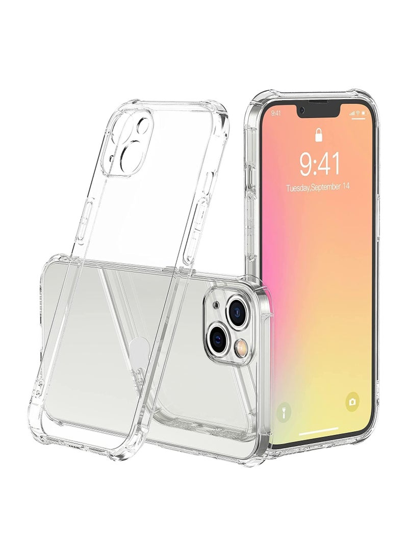 Apple iPhone 13 Mini Clear Silicone Back Cover with Protective Edges and Back Compatible with Apple iPhone 13 Mini (5.4 inch) (Clear)  - Image 2