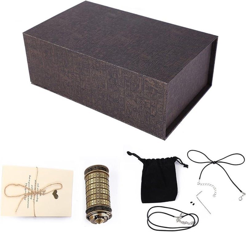 Da Vinci Code Lock Ring Box Romantic Proposal Gift with Ring Holder - Image 4