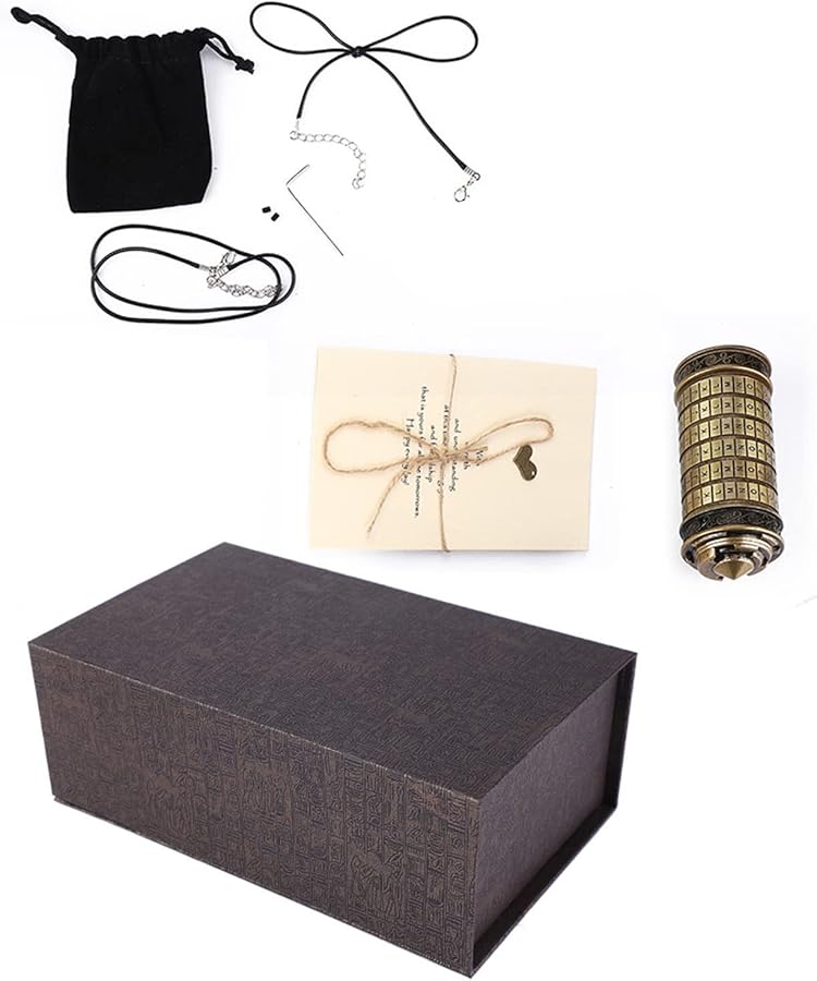 Da Vinci Code Lock Ring Box Romantic Proposal Gift with Ring Holder - Image 3