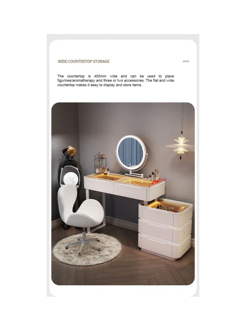 Cool Baby Modern Dressing Table with LED Mirror & Chair SleekVanity Set for Makeup & Grooming  - Image 2