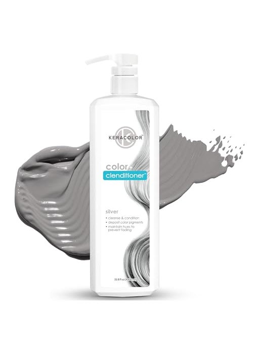 KERACOLOR - Keracolor Clenditioner SILVER Hair Dye - Semi Permanent Hair Color Depositing Conditioner, Cruelty-free, 33.8 Fl. Oz. - Image 1