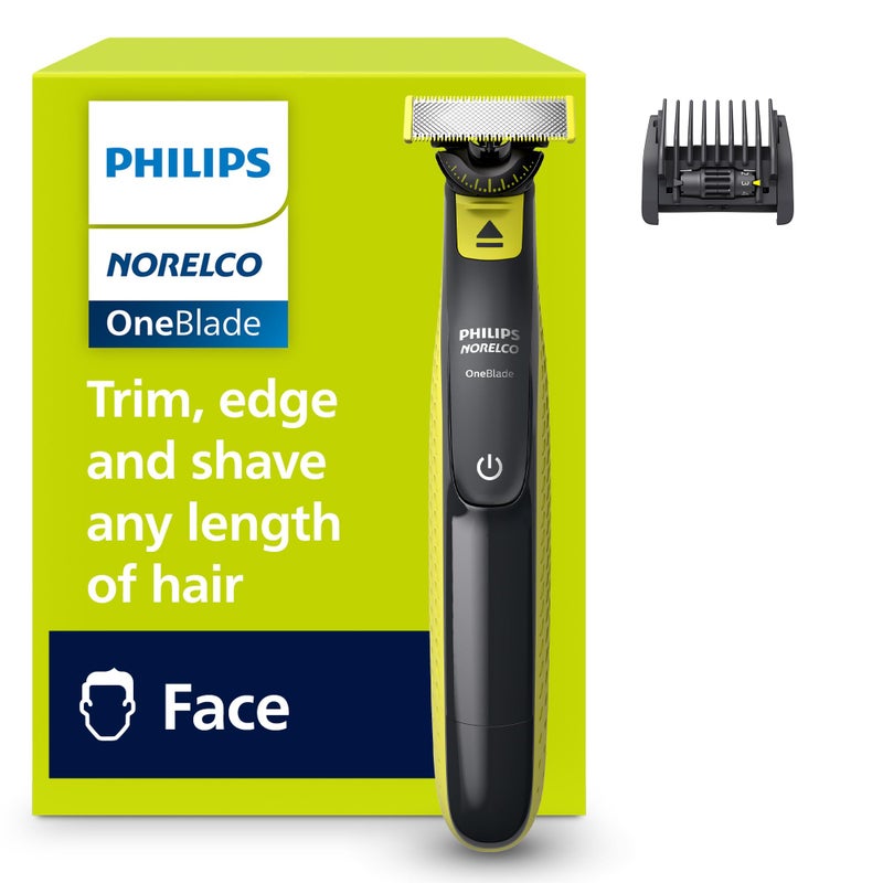 Norelco Philips OneBlade 360 Hybrid Face, Electric Beard Trimmer and Shaver, with 360 Blade Technology, 1x 360 Blade for Face, 5in1 Adjustable Comb, Model QP2724/90 - Image 1
