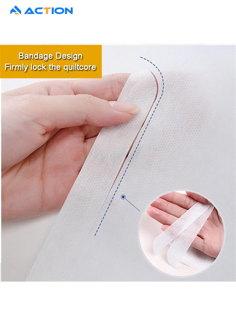 أكشن طقم ملاءات سرير للاستعمال مرة واحدة للسفر، 4 قطع من ملاءات السرير المحمولة للاستعمال مرة واحدة ومجموعة أكياس وسادة للاستعمال مرة واحدة، مناسبة للسفر والفنادق والسفر التجاري - Image 3