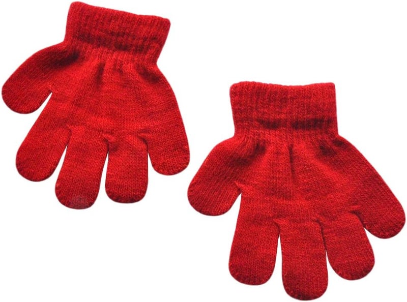 BaiX Toddler Boys and Girls Winter Knitted Writing Gloves, 1-3 Years Old - Image 1