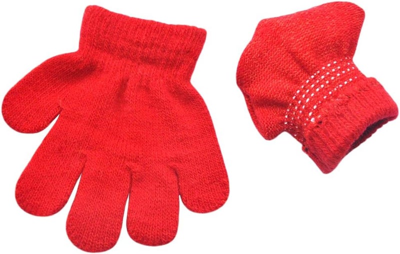 BaiX Toddler Boys and Girls Winter Knitted Writing Gloves, 1-3 Years Old - Image 4