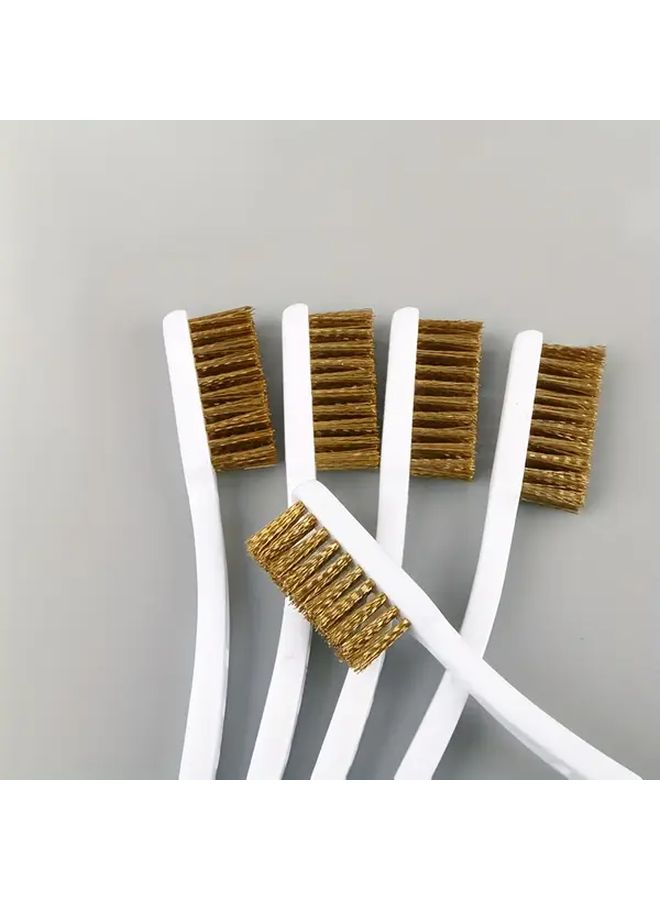 Pack Of 1 Stainless Steel Extended Copper Wire Brush With Plastic Handle Heavy Duty Rust Remover And Metal Polisher For Industrial Automotive DIY Projects Durable Cleaning Brush - Image 5