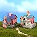 Haohaiblooms 2 Pack Miniature Resin Fairy Castle Houses DIY Mini Fairy Garden Ornaments for Dollhouse Bonsai and Micro Landscape Fairy Tale House Figurines for Home Yard Deskand Outdoor Garden Decorations - Image 4