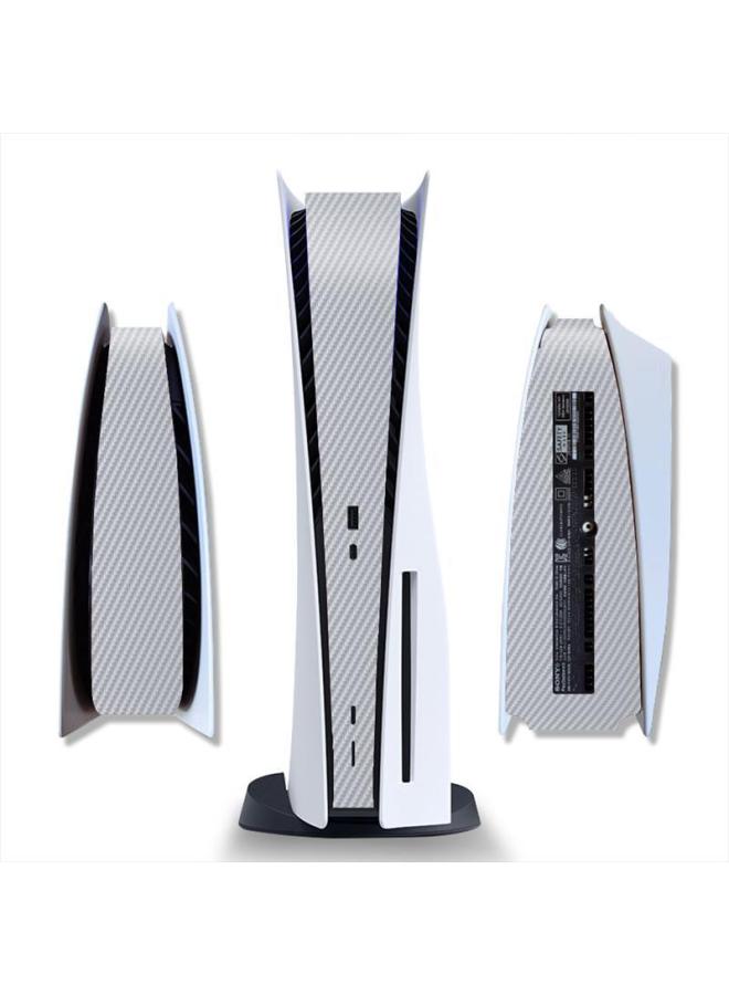 عام ملصق PS5 الأوسط الشامل كليًا ملصق PS5 الجانبي الشامل كليًا ملصق PS5 الأوسط من ألياف الكربون الشامل - اللون: PS5SDQB-000 ألياف الكربون الفضية - Image 1