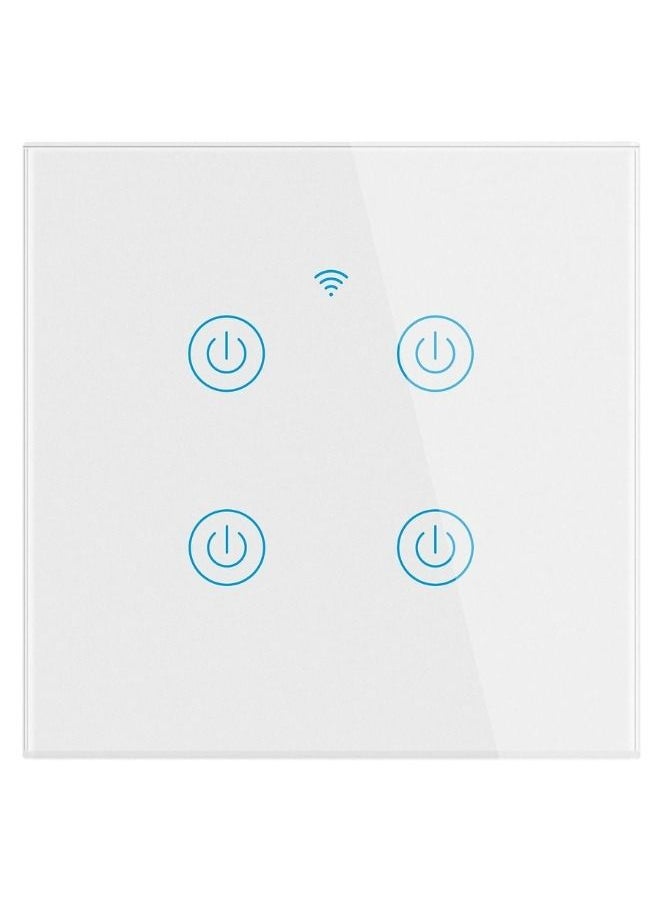 Smart Wi-Fi Light Switch Compatible with HomeKit Voice Control Directly by Siri Alexa Google Assistant 4 Gang White - pzsku/Z5AAFA40C3878395F2904Z/45/_/1692029957/43bfe80f-16b6-48f9-87a1-e9c16d2981db