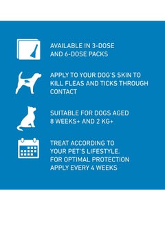 Frontline Spot On Flea and Tick Treatment for Medium Dog 10 20kg 3 Pipettes  - Image 5
