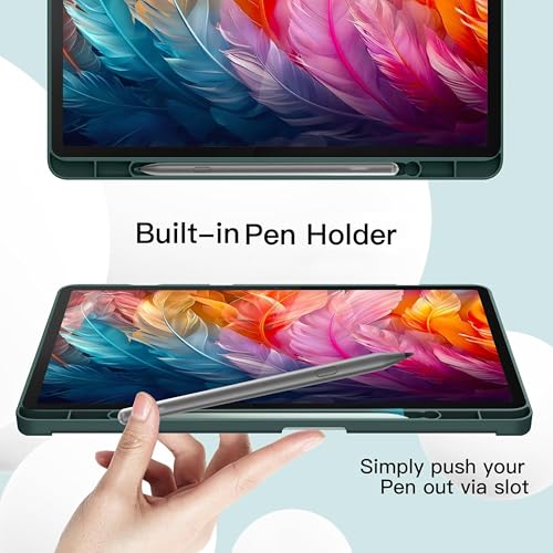 TGK Case for Lenovo Idea Tab Pro 12.7 Inch 2025 TB-373FU TB-375FC Tablet Trifold Smart Stand Cover (Green) - Image 5