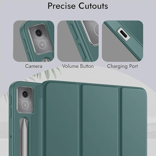TGK Case for Lenovo Idea Tab Pro 12.7 Inch 2025 TB-373FU TB-375FC Tablet Trifold Smart Stand Cover (Green) - Image 3