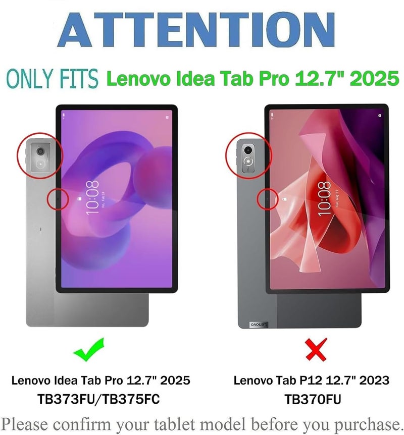 TGK Case for Lenovo Idea Tab Pro 12.7 Inch 2025 TB-373FU TB-375FC Tablet Trifold Smart Stand Cover (Green) - Image 2
