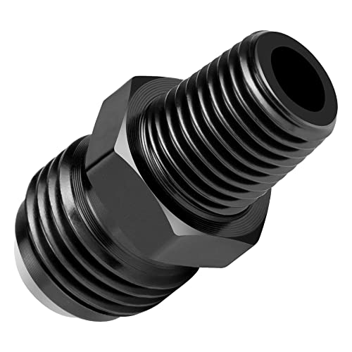 Breezliy محول موصل مستقيم من بريزلي 6AN ذكر إلى 1/8 NPT أنبوب ألومنيوم أسود 2PCS - Image 5