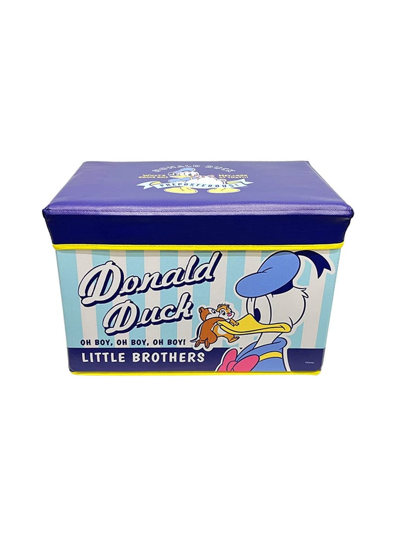 Sterling - Sterling Stool for Sitting in Living Room, Stool for Toys of Kids Storage, Stool for Sitting, Living Room and for Multipurpose,Stool with Storage- Donald Duck Stool (49.5 x 32 x 31.5 cm) - Image 1