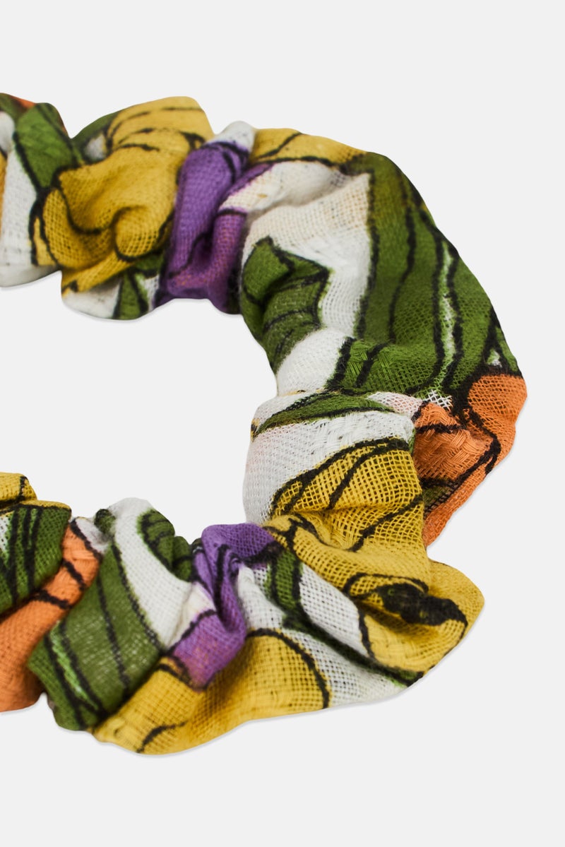 promod Women Floral Hair Scrunchie, Multicolor - Image 3