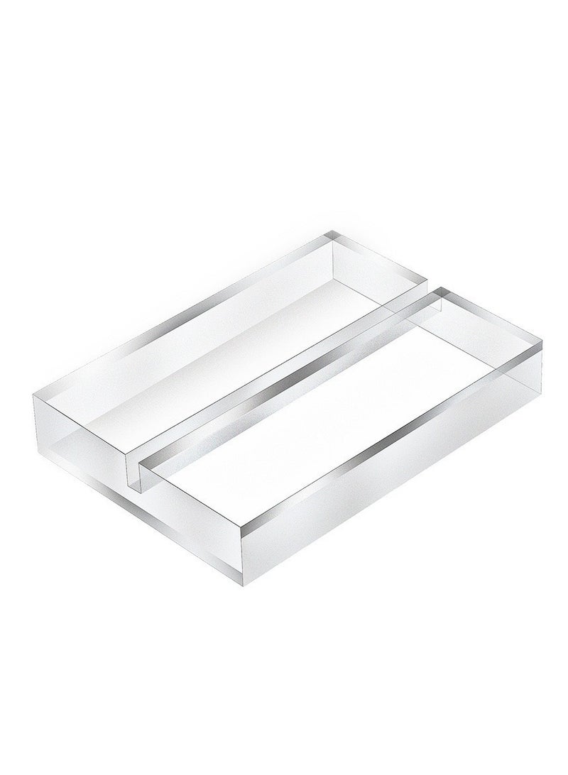 Clear Acrylic Card Holder, Clear Acrylic Stands,Place Card Holders Table Number Stands Card Display Stand for Dining Table Shop Office Wedding Photo Painting Business Card Holder (10 Pieces) - Image 2