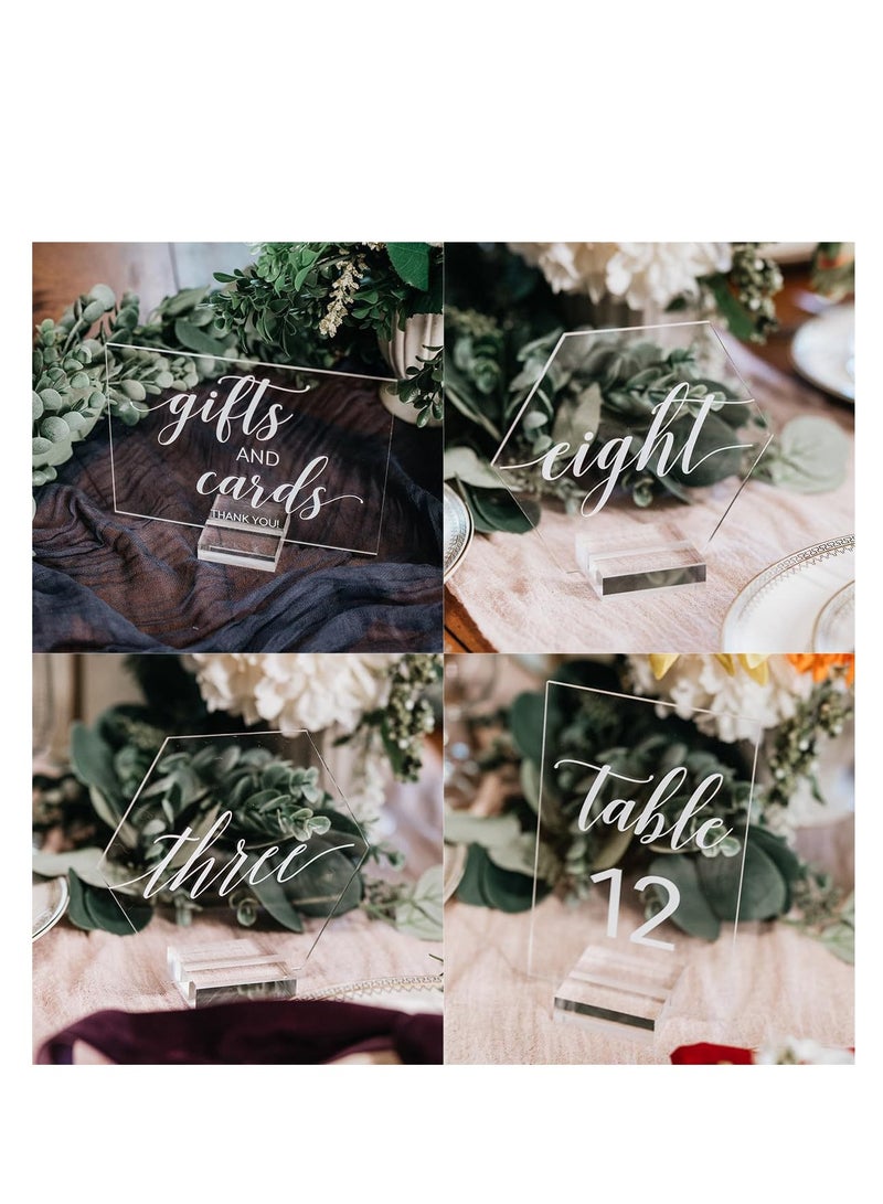 Clear Acrylic Card Holder, Clear Acrylic Stands,Place Card Holders Table Number Stands Card Display Stand for Dining Table Shop Office Wedding Photo Painting Business Card Holder (10 Pieces) - Image 3
