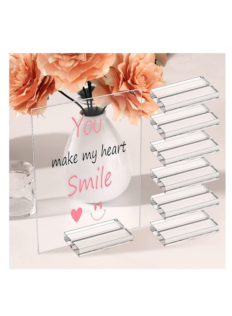 Clear Acrylic Card Holder, Clear Acrylic Stands,Place Card Holders Table Number Stands Card Display Stand for Dining Table Shop Office Wedding Photo Painting Business Card Holder (10 Pieces) - Image 5