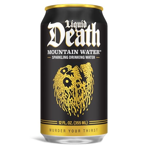 Liquid Death Sparkling Mountain Water Real Mountain Source IceCold Cans Infinitely Recyclable 12 Fl Oz Pack of 12 - Image 5