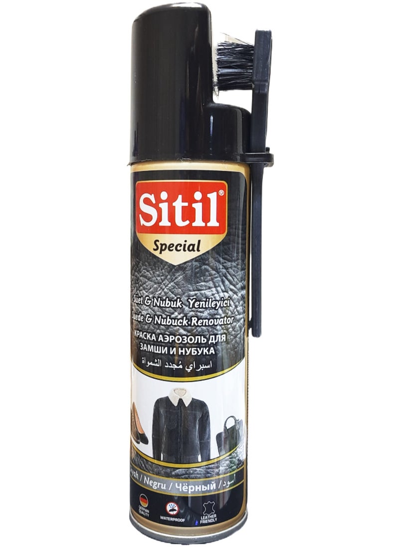 Sitil - Suede & Nubuck Renovator Spray - Black Color 250 ml - Image 1