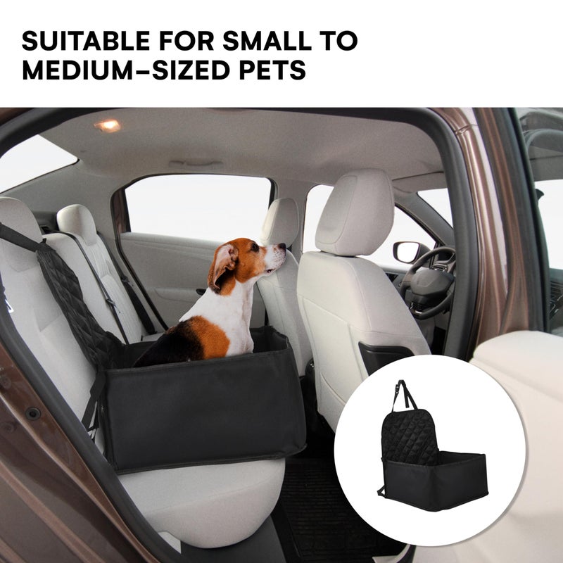 Black Rhino Pet Car Seat Black - Booster Seat for Small and Medium Dogs - Safe Protects Back Car Seats from Scratches and Messes - Robust and Waterproof Dog Accessories for Traveling - Image 4