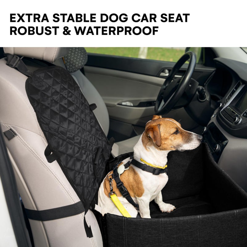 Black Rhino Pet Car Seat Black - Booster Seat for Small and Medium Dogs - Safe Protects Back Car Seats from Scratches and Messes - Robust and Waterproof Dog Accessories for Traveling - Image 2