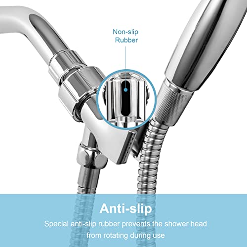 OFFO Shower Head Holder for Handheld Shower Head, Adjustable Shower Arm Mount for Connecting Shower Arm and Shower Hose, 1/2 Inch IPS Female Inlet and Male Outlet, Chrome Finish - Image 5