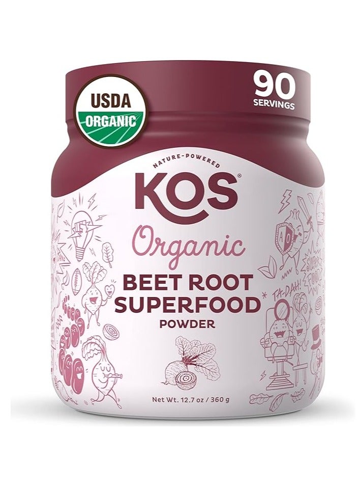 KOS Organic Beet Root Powder 12.7 oz 90 Servings - Image 1