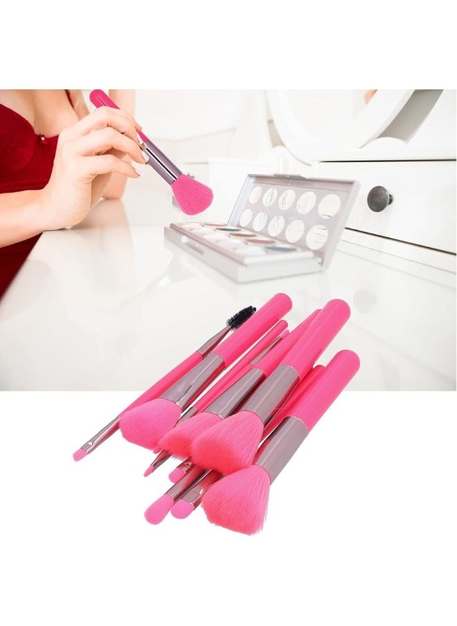 KIKI - Set of 10 Makeup Brushes-Pink - Image 1