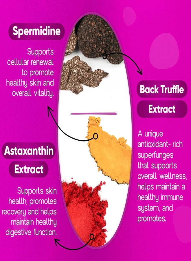 Losoki Ergothioneine Supplement – Ergo+ 2040 mg – with Spermidine, Astaxanthin & Black Truffle – Supports Firm, Hydrated Skin & Hair & Nails – Anti Aging Supplement- 30 Capsules - Image 4