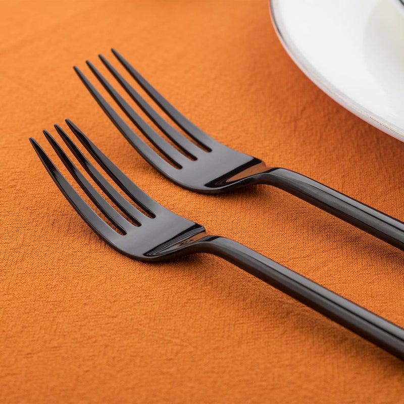 Alata Potter Black 20Piece Forged Silverware Set with UtensilServing Set Service for 4 Stainless Steel Flatware Set Modern Design with Mirror Finish Ideal for Home Kitchen Party Camping - Image 5
