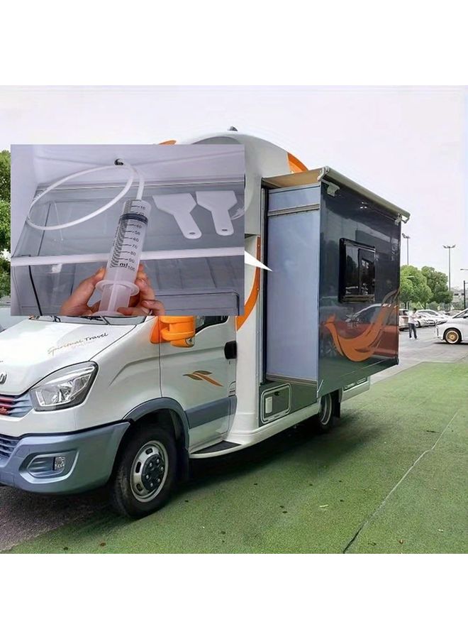 1 Set Refrigerator Drain Clean Brush Dredge Tool Kit With Suction Syringe Hose - Image 4