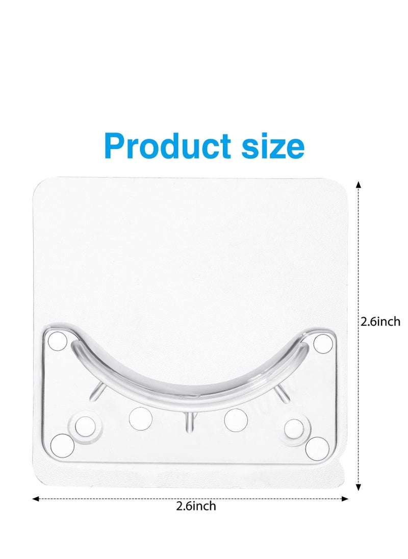 Y&D 6 Piece Adhesive Shower Curtain Rod Holder, Wall Mounted Rods Holder Drill-Free Install, Mount Retainer, No Drilling, Not Include  - Image 2