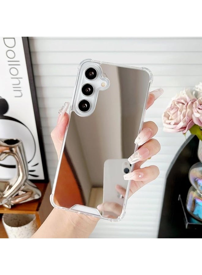 Mirror Case for Samsung Galaxy S25 Plus – Shockproof Makeup Phone Cover for Women, Slim Protective TPU Case with Built-in Mirror, Stylish & Functional for Daily Touch-ups - Image 1
