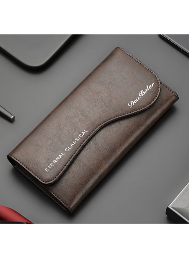 NIBEMINENT Comfortable And Stylish Long Wallet Brown  - Image 2