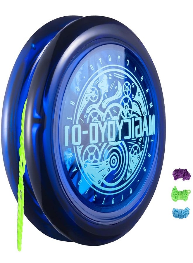MAGICYOYO Looping Yoyo Responsive Yo Yo for Kids Beginners, Starter Yo-yo 2A Loop Yo yo Easy to Play Basic String Tricks (D1 Blue) - Image 1